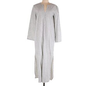 Ocean+Main 100% Cotton Upcycled Classic Cotton Maxi Tunic Dress with Pockets L